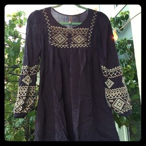 Ganesh navy embroidered tunic